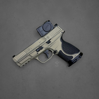 Smith & Wesson, M&P M2.0 Metal Compact, Spec Series VI, Semi-automatic, Striker Fired, Aluminum Frame Pistol, Compact, 9MM, 4" Barrel, Cerakote Finish, Champagne, Aimpoint ACRO P-2 Optic, Inline Ported Slide, Floyds Custom Shop EDC Magwell and Baseplates, Adjustable Sights, 15 Rounds, 3 Magazines, Includes Savior Pistol Bag, Hunter Constantine Carry Belt, Spec Series VI Knife & Spec Series Patch, 14634
UPC: 022188905021, Smith & Wesson M&P M2.0 Metal Compact Spec Series VI with Aimpoint ACRO P-2 optic
Ported slide M&P M2.0 Metal Compact Spec Series VI performance pistol
Floyd’s Custom Shop magwell on Smith & Wesson M&P M2.0 Spec Series VI
Smith & Wesson M&P M2.0 Metal Compact Spec Series VI bundle with ACRO optic and accessories