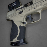 Smith & Wesson, M&P M2.0 Metal Compact, Spec Series VI, Semi-automatic, Striker Fired, Aluminum Frame Pistol, Compact, 9MM, 4" Barrel, Cerakote Finish, Champagne, Aimpoint ACRO P-2 Optic, Inline Ported Slide, Floyds Custom Shop EDC Magwell and Baseplates, Adjustable Sights, 15 Rounds, 3 Magazines, Includes Savior Pistol Bag, Hunter Constantine Carry Belt, Spec Series VI Knife & Spec Series Patch, 14634
UPC: 022188905021, Smith & Wesson M&P M2.0 Metal Compact Spec Series VI with Aimpoint ACRO P-2 optic
Ported slide M&P M2.0 Metal Compact Spec Series VI performance pistol
Floyd’s Custom Shop magwell on Smith & Wesson M&P M2.0 Spec Series VI
Smith & Wesson M&P M2.0 Metal Compact Spec Series VI bundle with ACRO optic and accessories