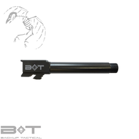 Backup Tactical, Barrel, 9MM, Nitride Finish, Black, 1/2X28 Thread Pitch, Fits GLOCK 19 Gen1-6, Barrel Ships with 1 DIAMONDS-BLK Color Matching Thread Protector

Glock gen 6 new generation threaded barrel fits gen 6 Glock 19 handgun G19TB-BLK
UPC: 686696695357