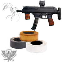 davranov leather grip tape for firearms classic black and white adhesive firearm tape top grain leather