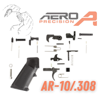 Aero Precision AR-10/.308 Lower Parts Kit Standard Black Hardcoat Anodized