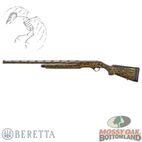 Beretta USA J32TU18 A300 Ultima 12 Gauge 3" 3+1 28" Barrel, Mossy Oak Bottomland Finish, Kick-Off Synthetic Stock