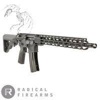 Radical Firearms, RF-15, Semi-automatic, 223 Rem/556NATO, 16" SOCOM Contour Barrel, 1:7 Twist, Mid Length Gas System, A2 Flash Hider, 15" RPR M-LOK Handguard, B5 Stock, B5 Grip, 1 Magazine, 30Rd, Black