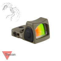 Trijicon RMR Type 2 Adjustible MRDS Micro Red Dot Sight Reflex optic Colors black brown coyote FDE Flat Dark Earth Pistol handgun red dot optic sight