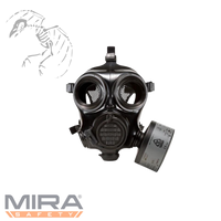 MIRA Safety CM-7M Military Gas Mask - CBRN Protection Military Special Forces, Police Squads, and Rescue Teams