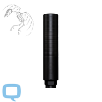 Q, PorQ CHOP Suppressor, 338/8.6 Blackout, Stainless Steel Construction, Nitride Finish, Black, 1.75"X8.6", Includes XL Cherry Bomb Muzzle Brake with M18x1.5 Thread Pitch SIL-PC-QUICKIE-86 85003570542