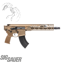 Sig, Sauer, MCX SPEAR-LT, 7.69X39, 11.5", Anodized, Coyote, Flat Blade Match Trigger, Lightweight, Ergonomic, M-LOK, Handguard, Ambidextrous, Controls, 28, PMCX-762R-11B-LT, 798681660865