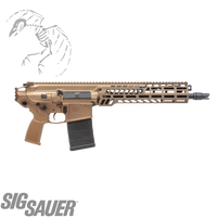Sig, Sauer, MCX, Spear, Semi-automatic Pistol, 762NATO, 13" Threaded Barrel, SLX/SLH QD Flash Hider, Anodized Finish, Coyote, M-LOK Handguard, Ambidextrous Bolt Catch/Release, Rear and Side Charging Handle, 2 Position Adjustable Gas Valve, 20 Rounds, 1 Magazine, PSPEAR-762-13B, 798681681372