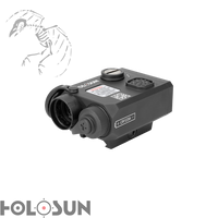 Holosun LS221R LS221R Matte Black Red Laser & IR Pointer Coaxial Dual Laser LS221R, 605930624649