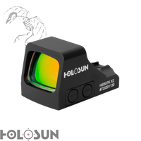 Holosun, Technologies, 507K-X2, Red Dot, 32 MOA Ring & 2 MOA Dot, Black Color, HS507K X2, 810047071211, HE507K-GR X2, 810047071389