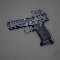 Walther, PDP, Striker, Fired, Semi, automatic, Polymer, Frame, Pistol, Full, Size, 9MM, 4.5,  Barrel, Aimpoint, ACRO, PDP, Pro, Tritium, Front, and, Rear, Sights, Dynamic, Performance, Trigger, Matte, Finish, Black, 18, Rounds, 3, Magazines, 2881225PRO, 723364232862