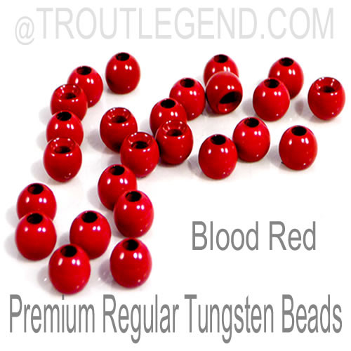 Blood Red Tungsten RegularBore/Cyclops Beads (25packs)