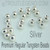 Silver Tungsten RegularBore/Cyclops Beads (25packs)