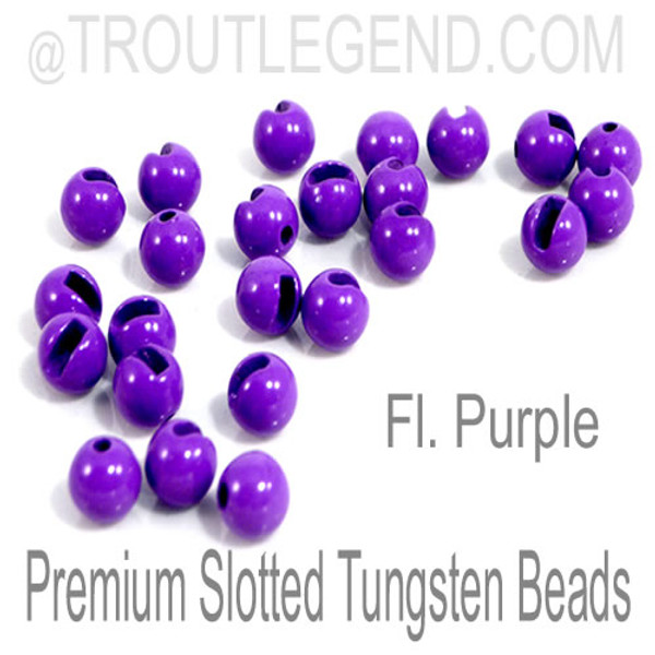 Purple(s) Tungsten Slotted TroutLegend Beads (25packs)