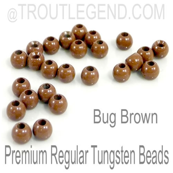 Bug Brown Tungsten RegularBore/Cyclops Beads (25packs)