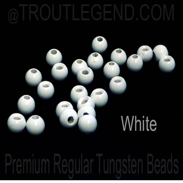 White Tungsten RegularBore/Cyclops Beads (25packs) White Tungsten RegularBore/Cyclops Beads (25packs)