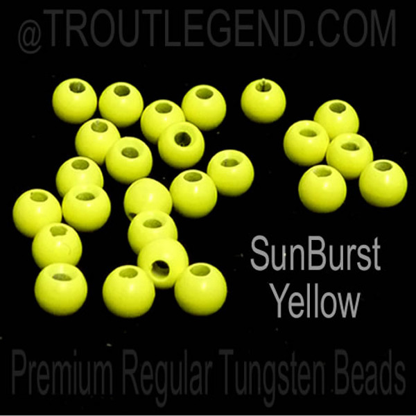 SunBurst Yellow Tungsten RegularBore/Cyclops Beads (25packs)