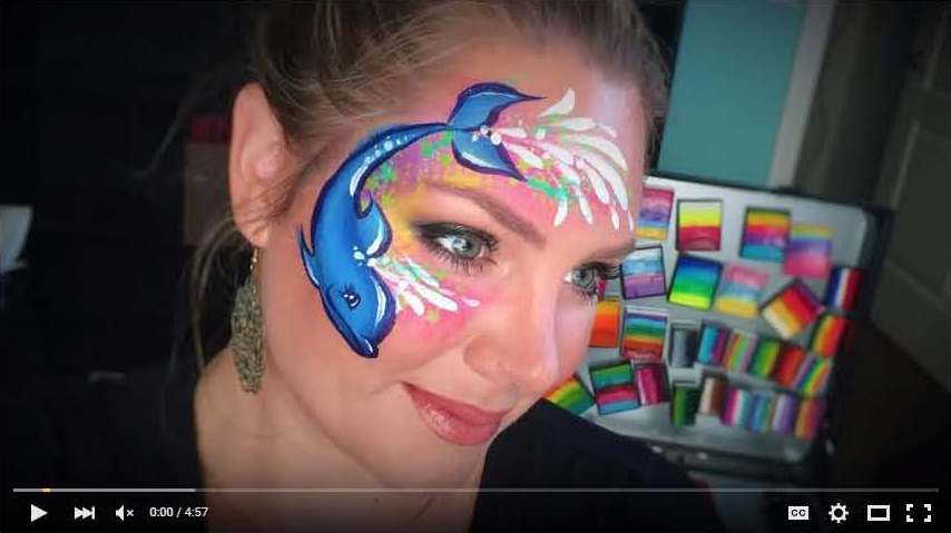 face painting dolphin