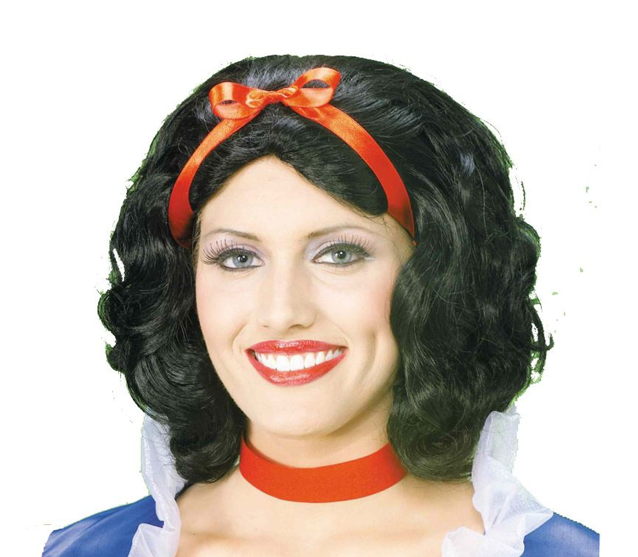 Snow White Wig Short Black Hair Womens Halloween Princess