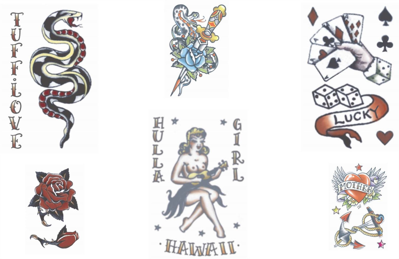 Vintage 1940s 1950s Tinsley Transfers Temporary Tattoos Costumeville