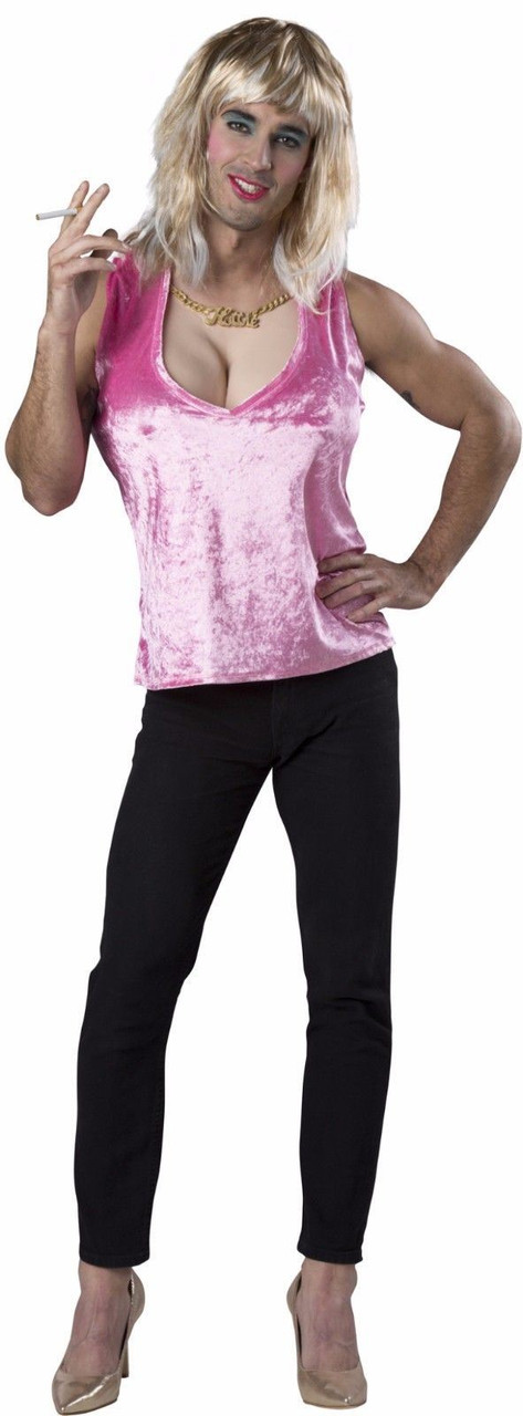 Busty Babe Fake Boobs Chest Piece Funny Mens or Womens Halloween