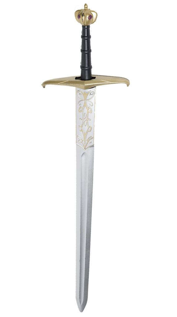 Large Knight Silver Sword Excalibur Style Plastic Toy 48 Inches