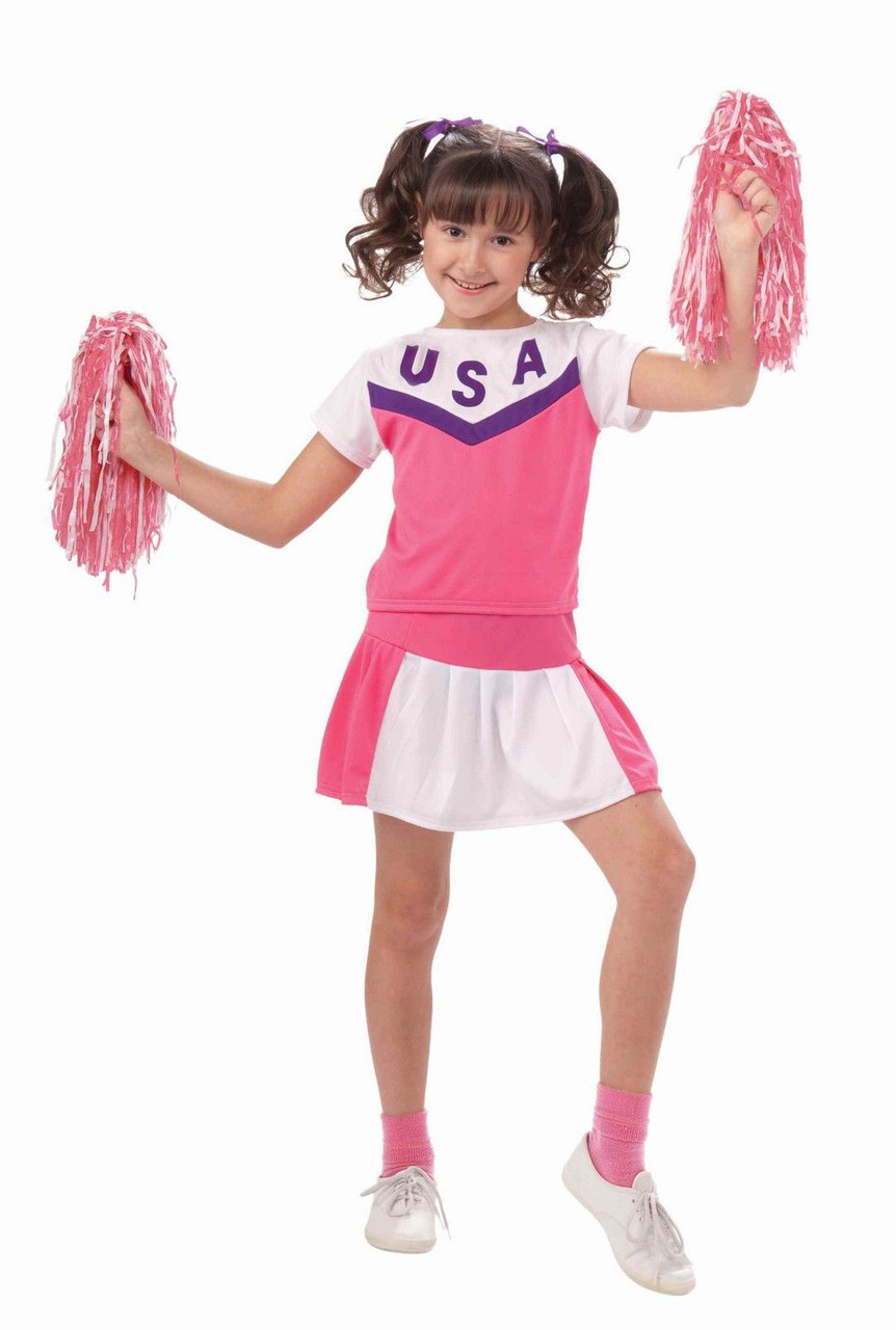 Cheerleader Girls Classic Halloween Costume New Dress Fancy Girl Kids
