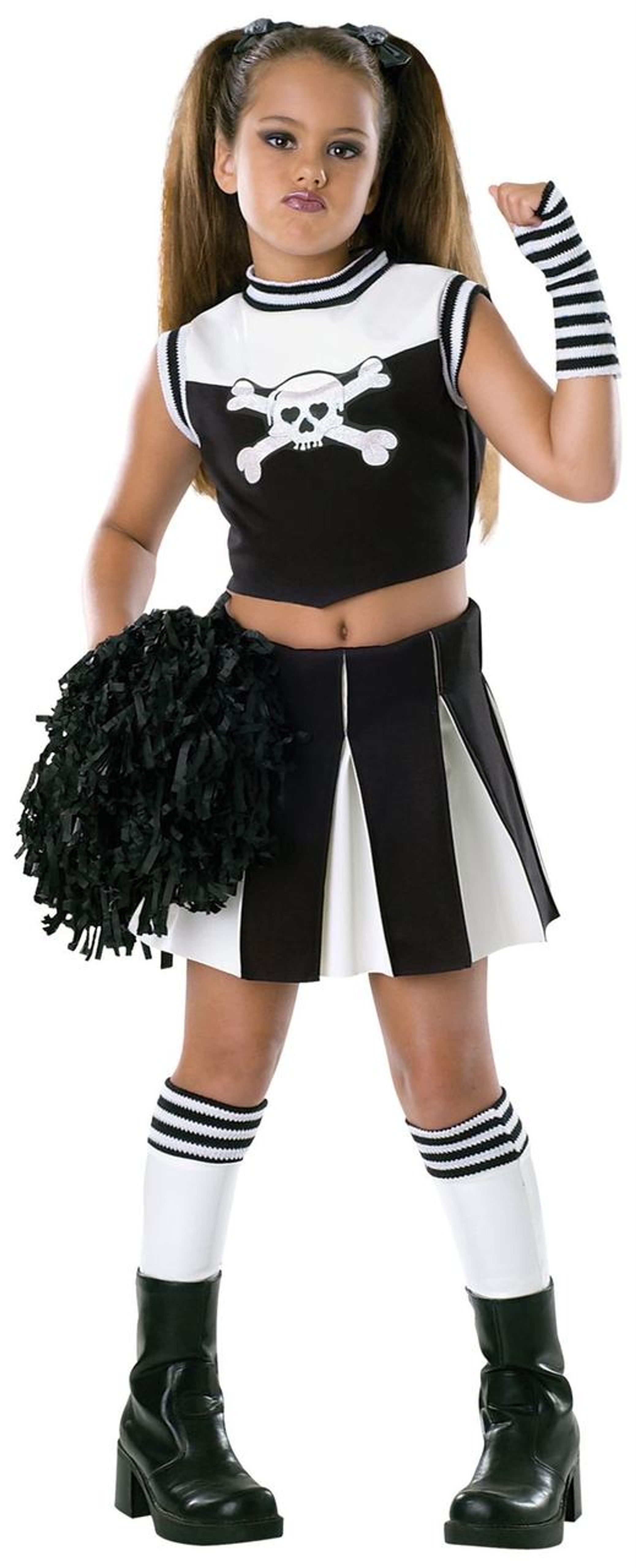 Kids Bad Spirit Cheerleader Goth Costume CostumeVille
