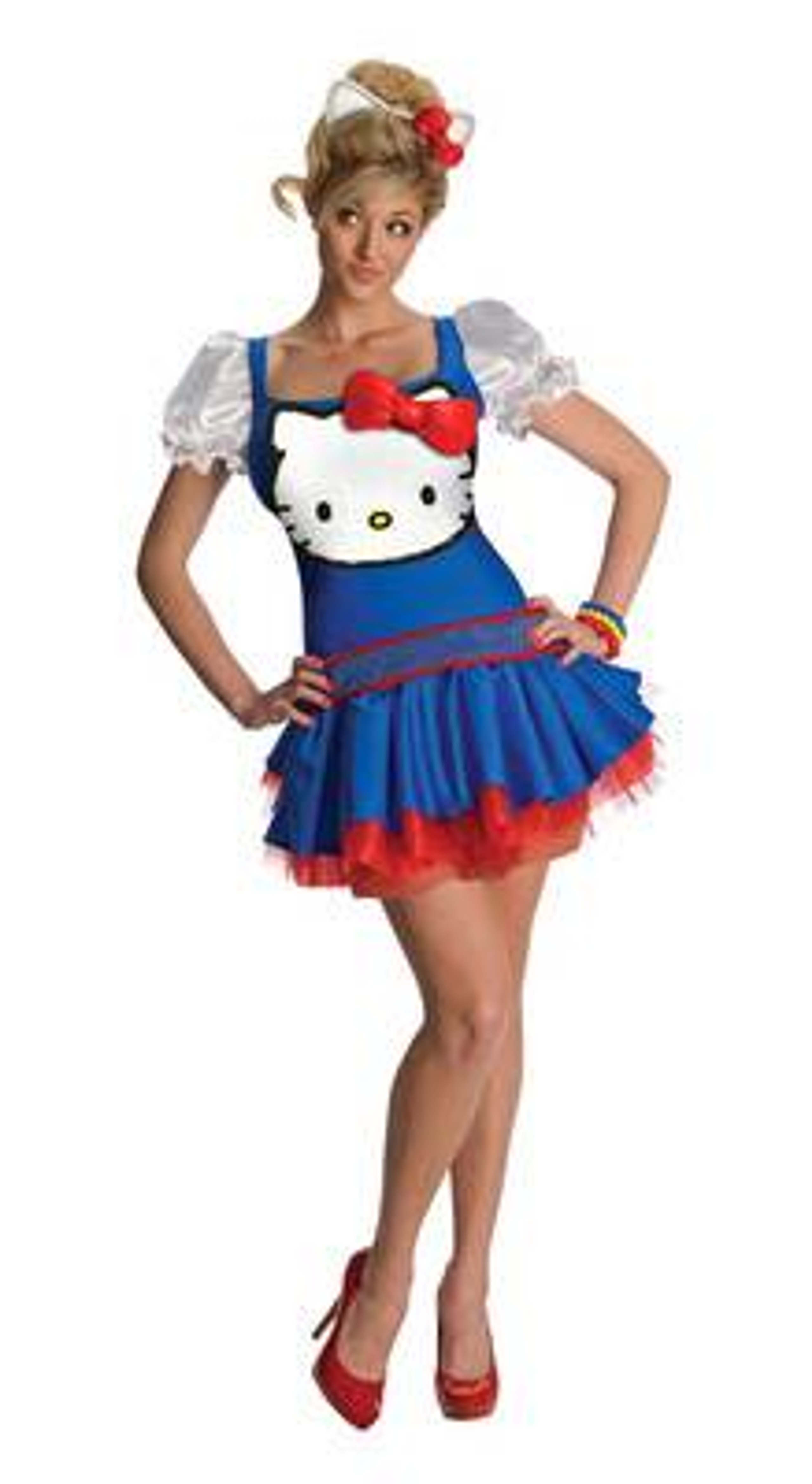 Blue Hello Kitty Adult Womens Costume - CostumeVille
