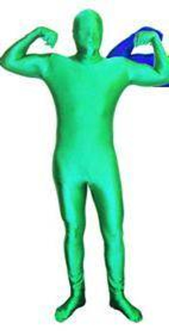 green SPANDEX ZENTAI BODYSUIT adult mens halloween costume S/M