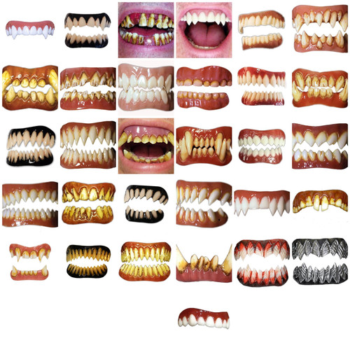 Dental Distortions Evil Clown Teeth Pennywise Grimm Grell Orc Minion Gaul Morlock Orc Raptor Wolfen Werewolf Zombie Nightslayer Lucius FX Fangs Dental Distortions Evil Clown Teeth Pennywise Grimm Grell Orc Minion Gaul Morlock Orc Raptor Wolfen Werewolf Zombie Nightslayer Lucius FX Fangs