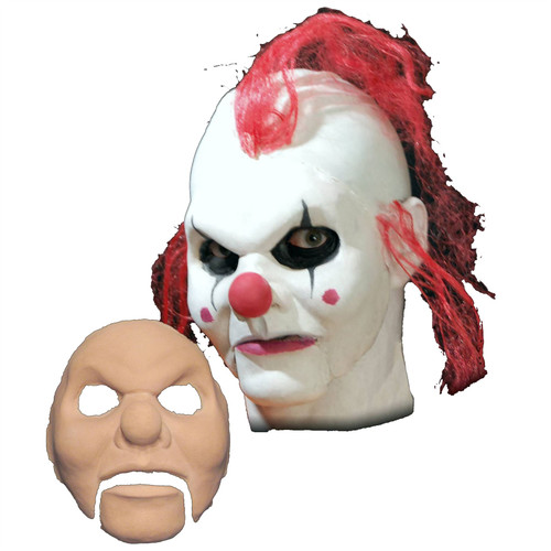 Evil Clown Face Foam Latex Prosthetic Theater Appliance