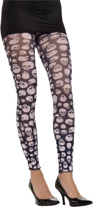 Skull Tights-White/Black