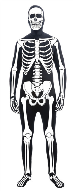 Disappearing Man Bone Suit Skeleton adult mens Halloween costume