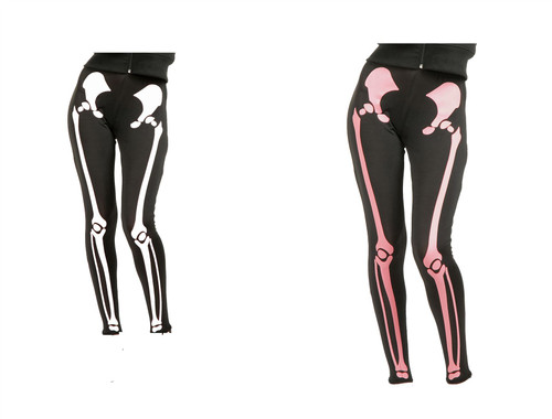 Skeleton Leggings Tights Bones Womens Panty Hose Halloween Costume Accessory