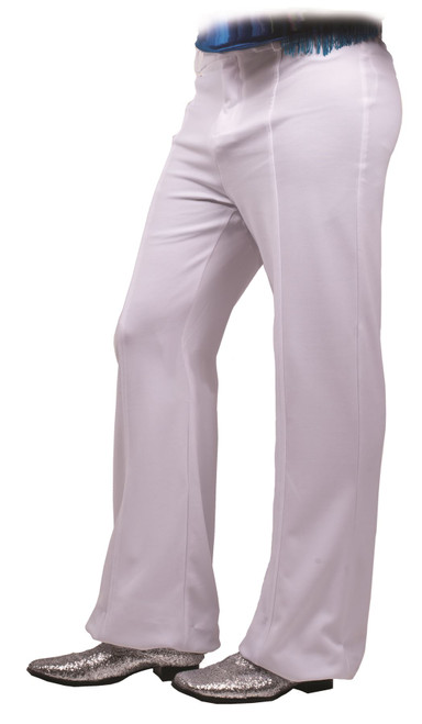 White DISCO PANTS bell bottoms retro adult mens halloween costume