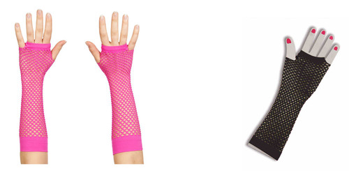 80's Fishnet Fingerless Gloves - One Pair