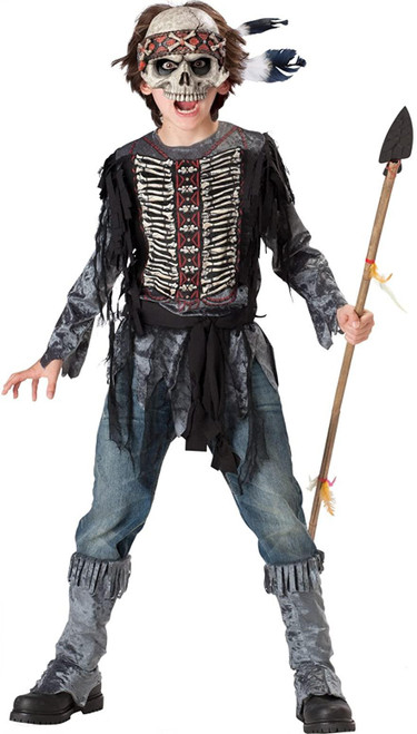 InCharacter Costumes, LLC Boys 8-20 Spirit Warrior Tunic Set, Black/White, Large InCharacter Costumes, LLC Boys 8-20 Spirit Warrior Tunic Set, Black/White, Large