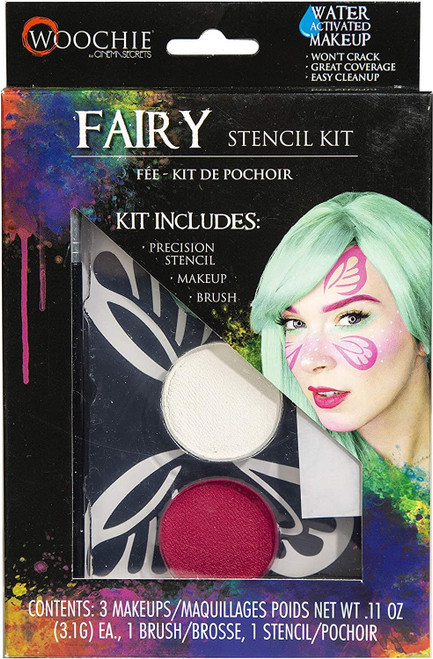 Woochie Stencil Kit - Professional Quality Halloween Costume Cosmetics - Fairy