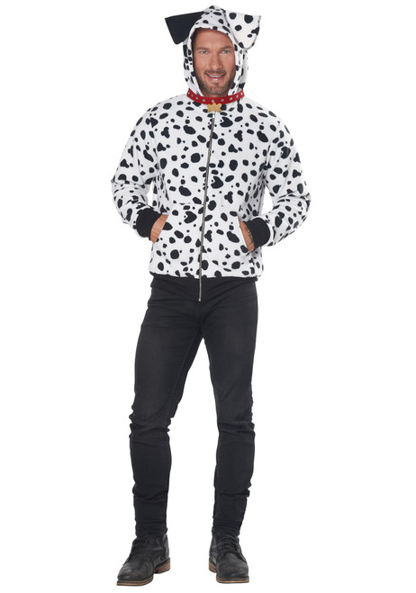 California Costume Collection Dalmatian Hoodie Costume for Men L/XL