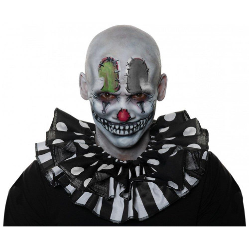 Unisex Clown Collar Adult Black and White Polkadots