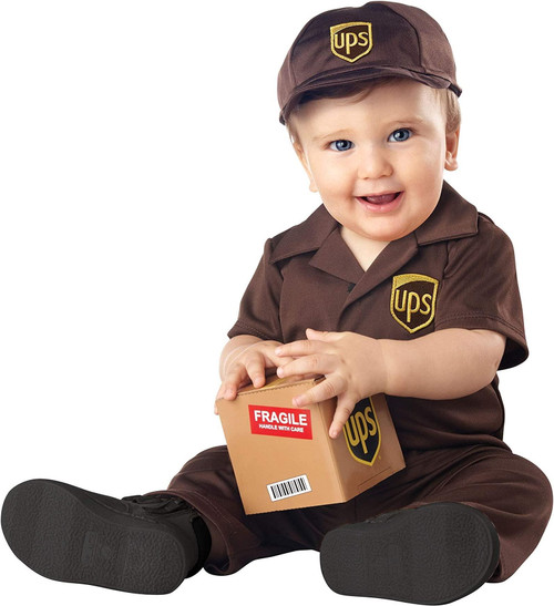 Infant UPS Man Baby Delivery Costume size 12-18 Months