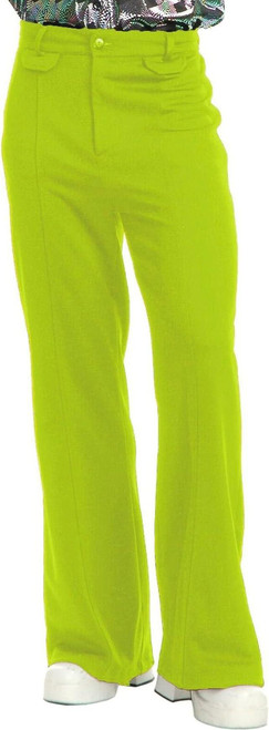 Lime Green DISCO PANTS 70s adult bell bottoms couples retro mens costume 40 Waist