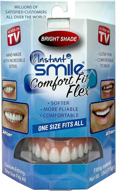 Instant Smile Comfort Fit Flex - Bright White - Upper Veneer Cosmetic Teeth
