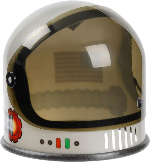 Aeromax Youth Astronaut Helmet w/ Movable Visor NASA Logo USA Flag Kids 3-10 Silver