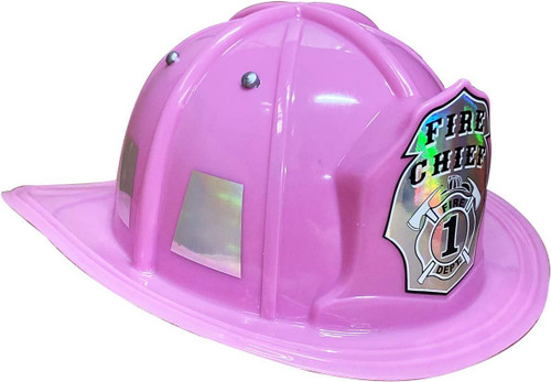 Jr. FIRE HELMET Pink firefighter Girls kids cheif halloween costume accessory