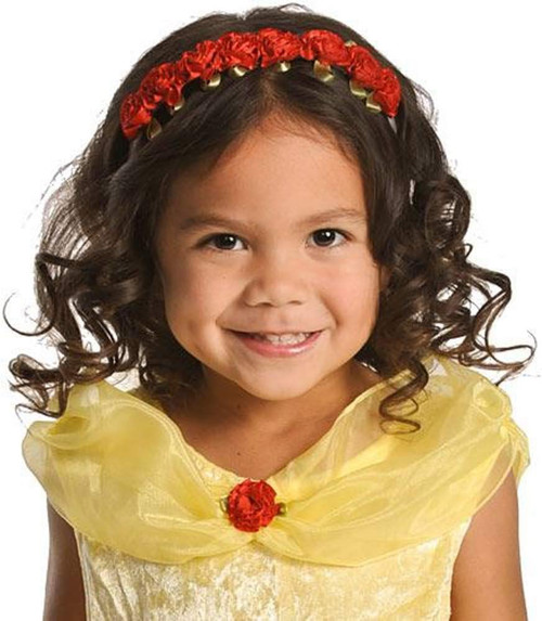 Little Girls Red Rose Headband Dress Up Costume Accessory