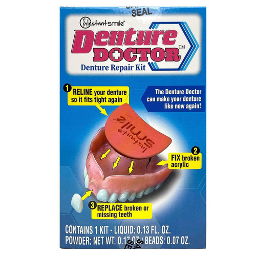 Denture Doctor Denture Repair Kit – Fix Loose Dentures, Cracks & Missing Teeth