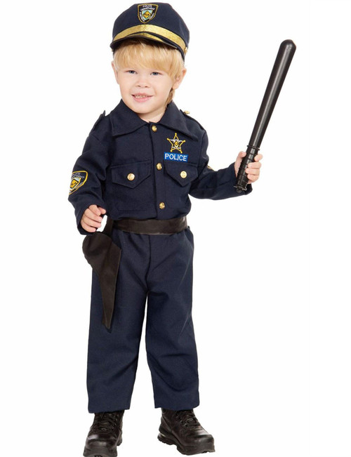 Toddler police boy costume cop officer dress up halloween