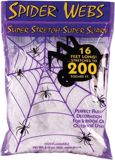 Fun World Costumes Super Stretch Spider Web 60 Gram 200 sq Feet